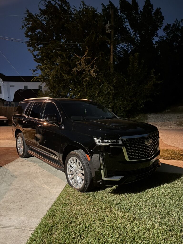 Cadillac Escalade on the grass